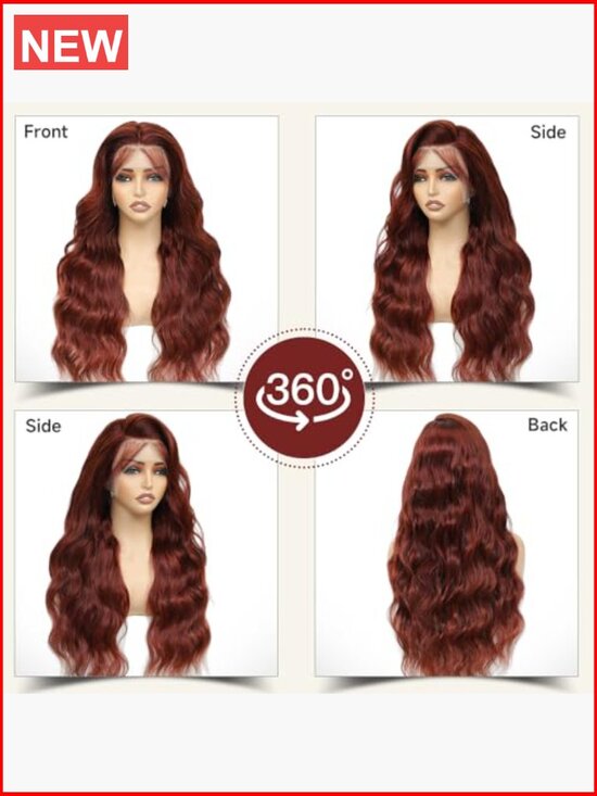 200% Density Body Wave Lace Front Wig Human Hair Pre Plucked 13x4 HD Lace main image 4
